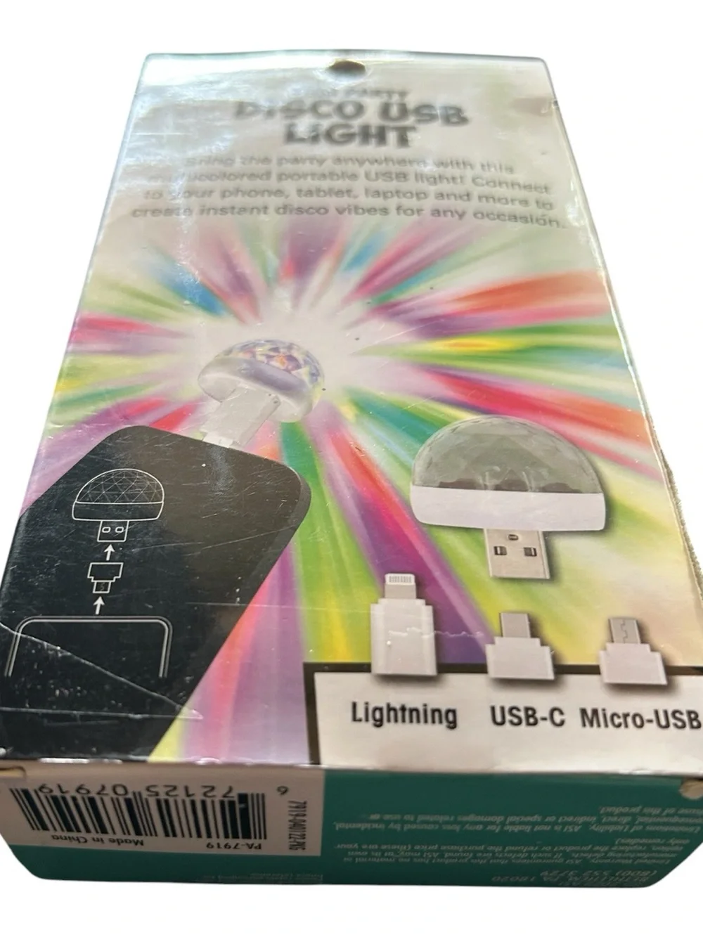 4/$20 Mini Party Disco USB Light - Color Changing USB Phone Light (Multicolor)
